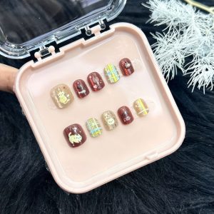 Cat Dog Fish Grid Cute Press-On Nail Set press on nails wholesale OEM custom