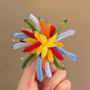Cream White Base 3D Flower Rhinestone Nails II press on nails wholesale OEM custom