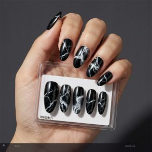Ben Lin Black Galaxy Marble Almond