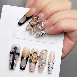 Ben Lin Marble Stone Square Press-On Nails