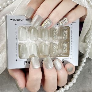 Ben Lin Jewel Accent Almond Press-On Nails