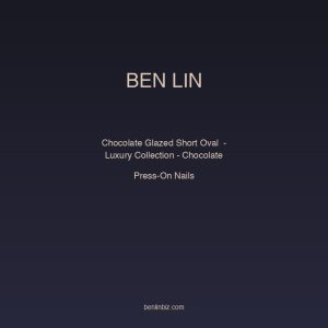 Ben Lin Chocolate Glazed Short Oval Press-On Nails — Luxury Collection - Chocolate Glazed