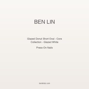 Ben Lin Glazed Donut Short Oval — Core Collection - Glazed White
