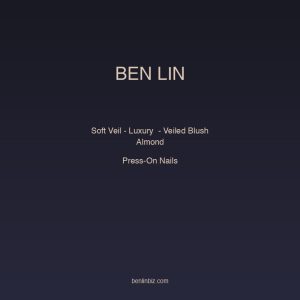Ben Lin Soft Veil - Luxury Press-On Nails - Veiled Blush Almond
