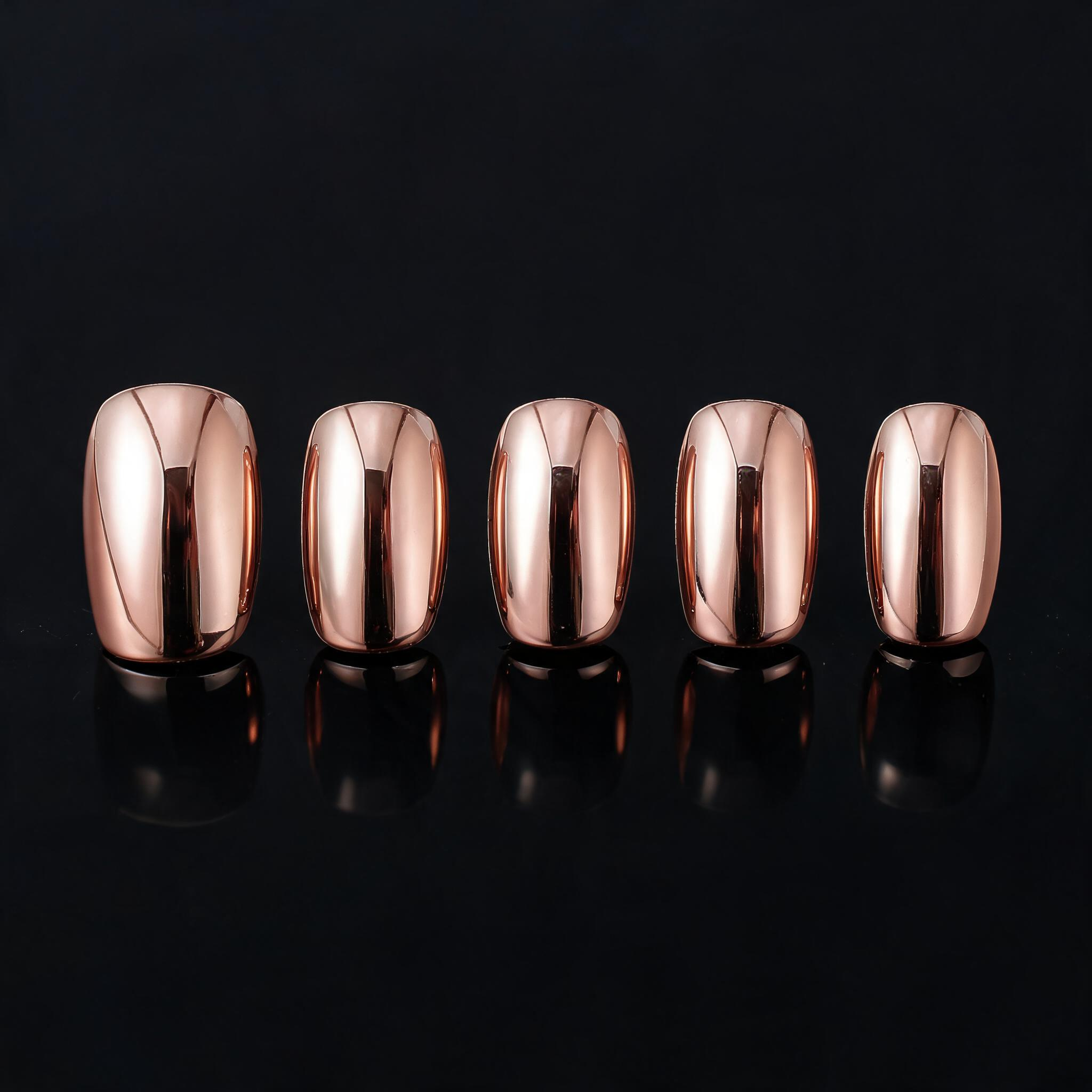 Ben Lin Chrome Mirror - Rose Gold press on nails wholesale OEM custom